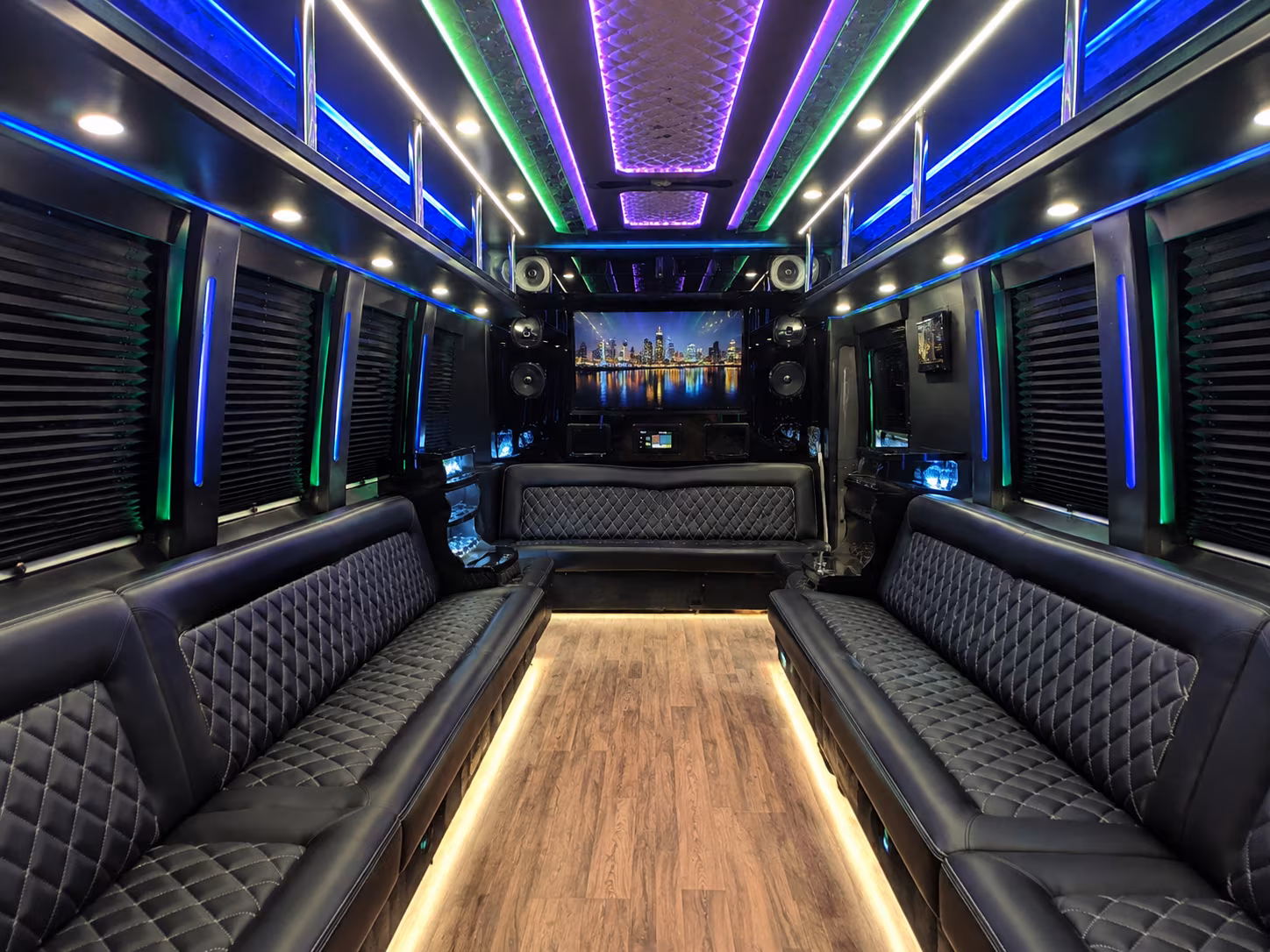 laredo 25 passenger party bus interior
