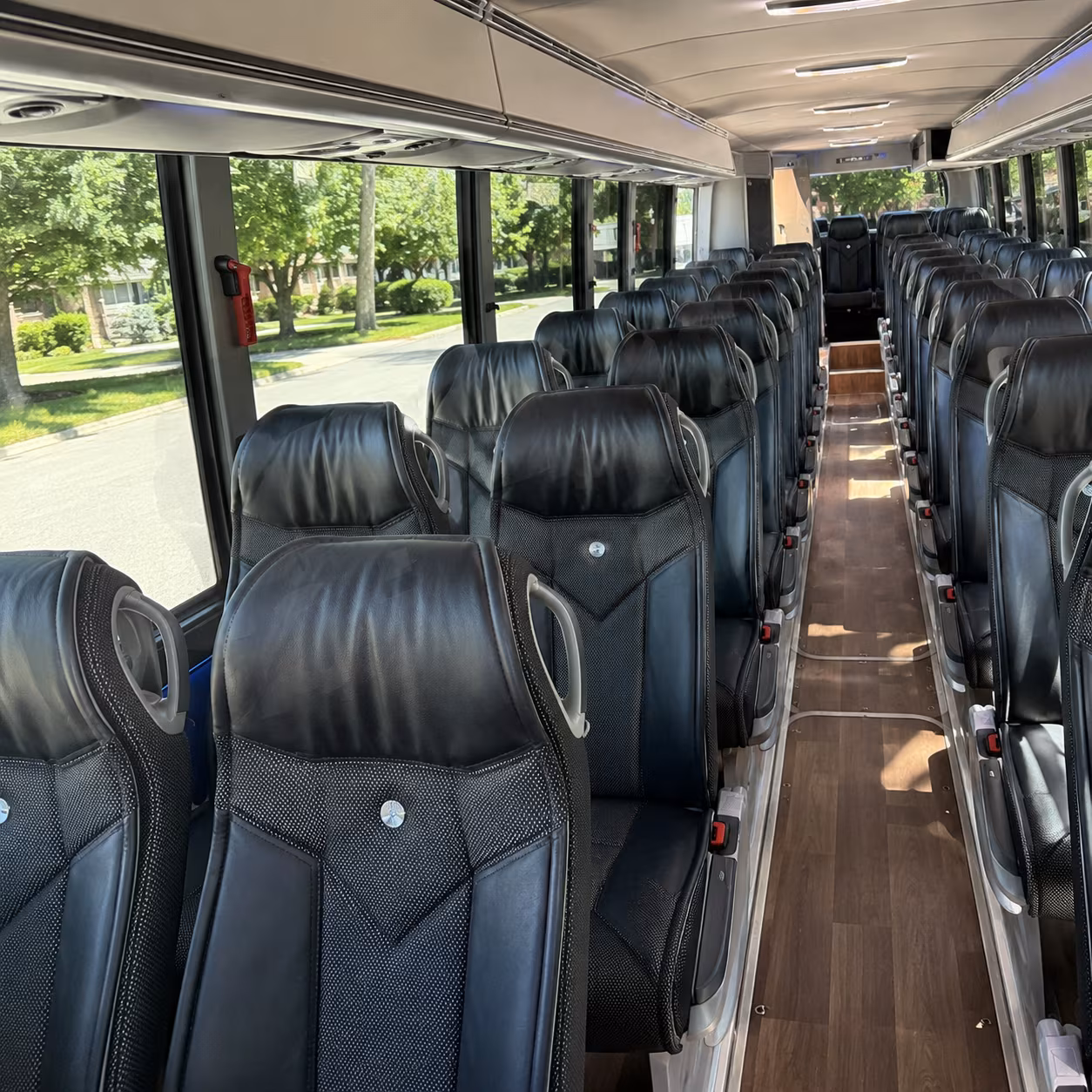 laredo 40 passenger charter bus inside