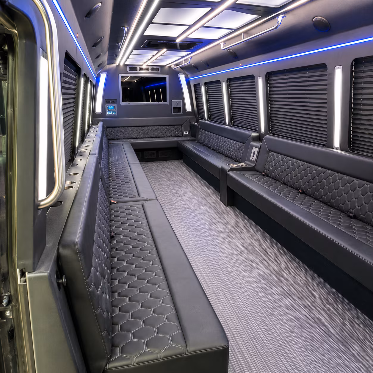 laredo 40 passenger party bus interior