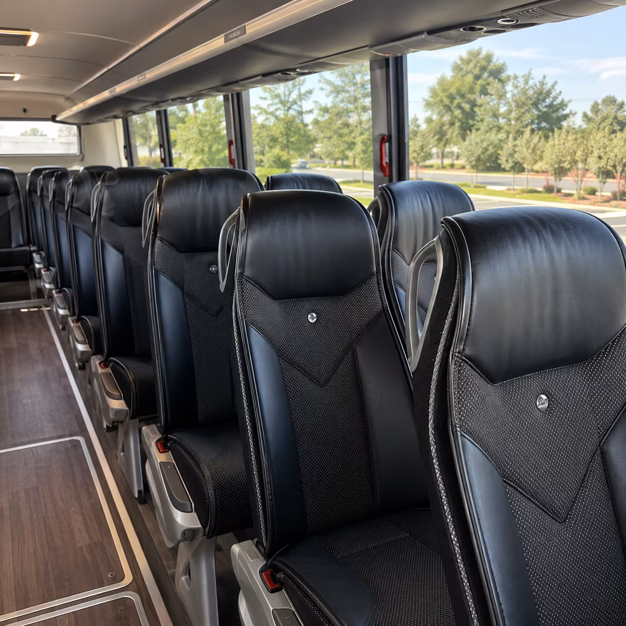 laredo 45 passenger charter bus interior