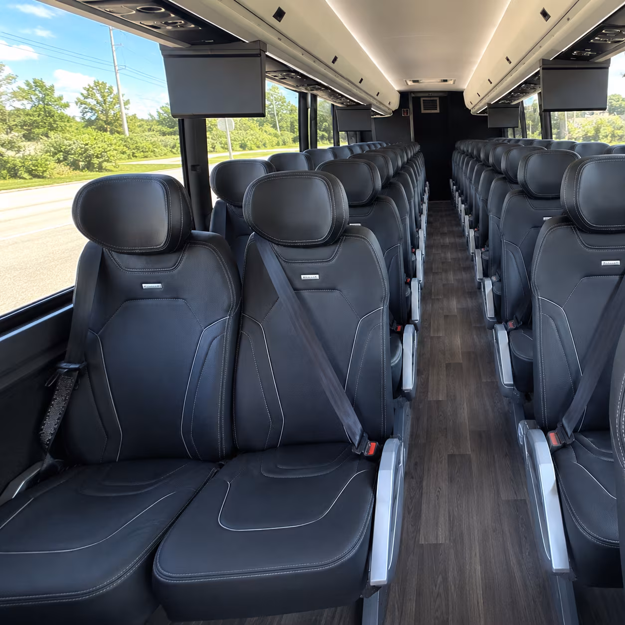laredo 47 passenger charter bus inside