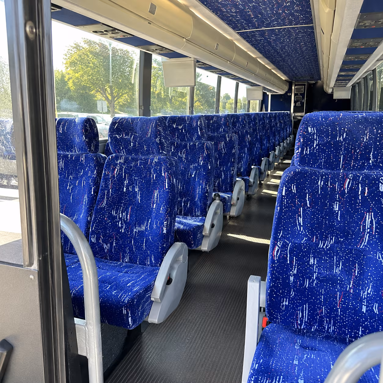 laredo 50 passenger charter bus inside