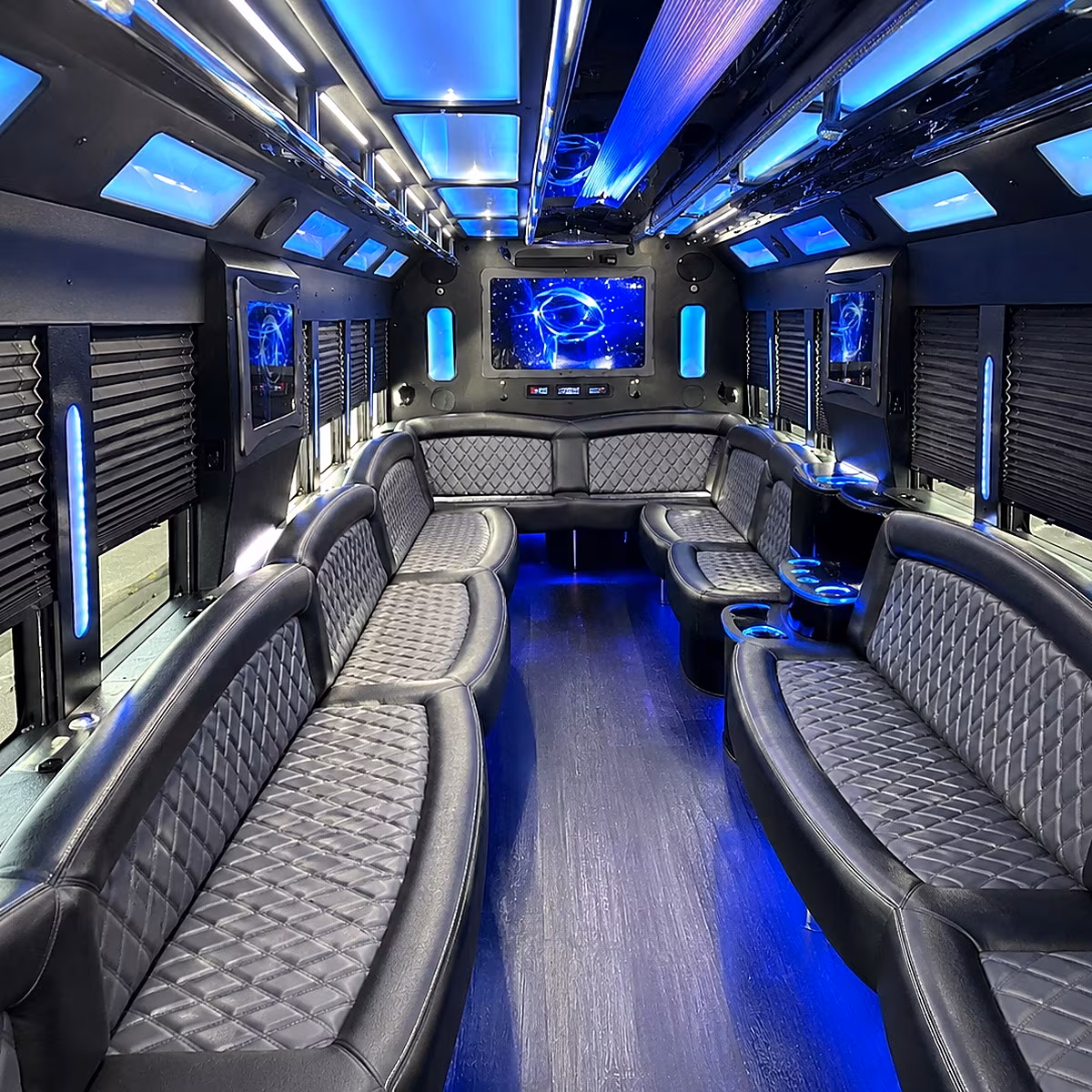 laredo 50 passenger party bus interior