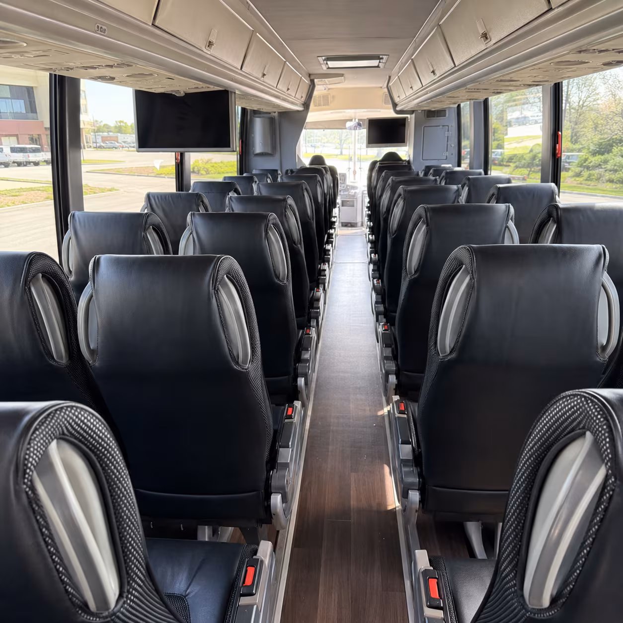 laredo 56 passenger charter bus inside